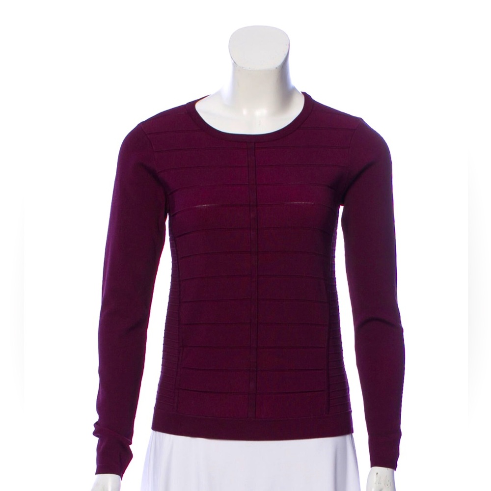 Parker revolve crew neck long sleeve sweater burgundy wine size XS or S